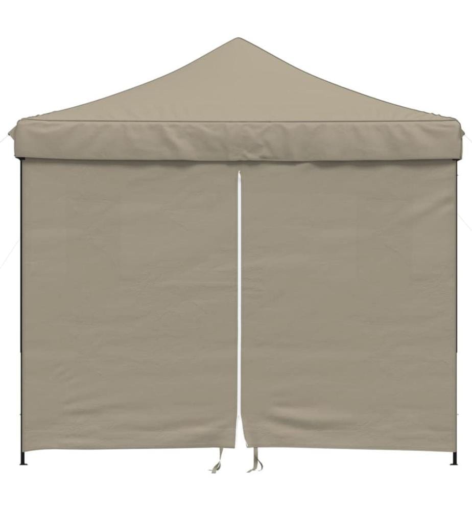 Partyzelt Faltbar Pop-Up mit 4 Seitenteilen Taupe