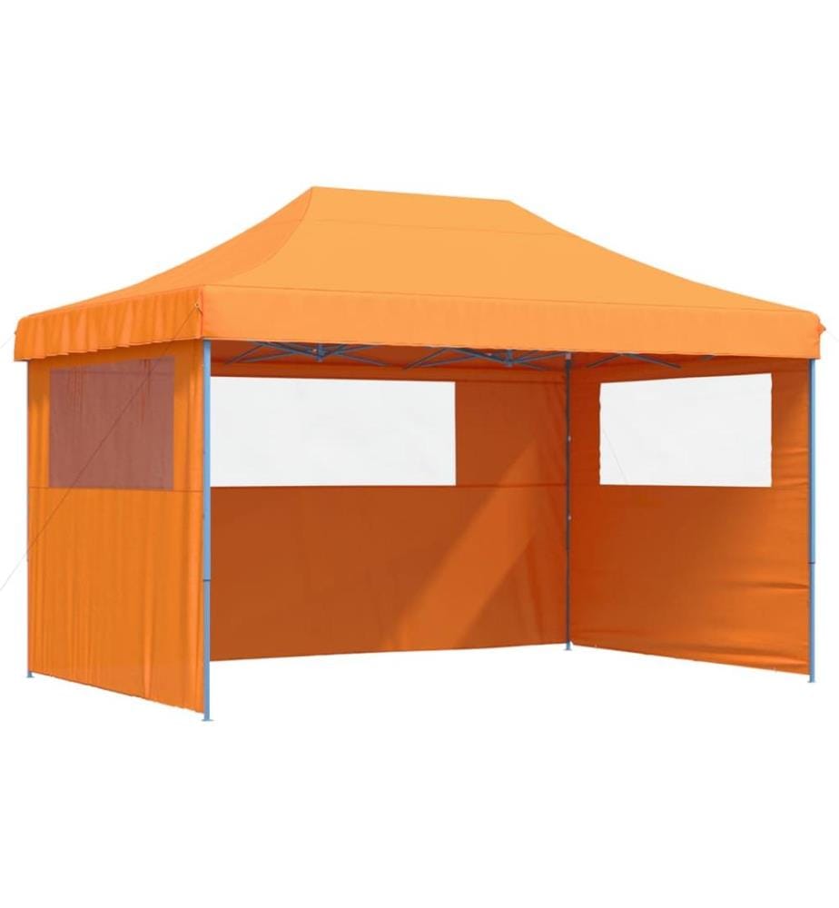 Partyzelt Faltbar Pop-Up mit 3 Seitenteilen Orange