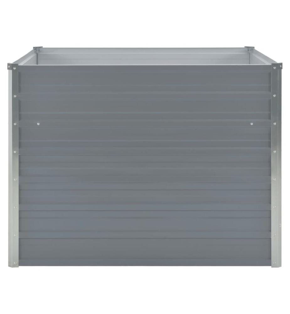 Jardinière 100x100x77 cm Acier galvanisé Gris