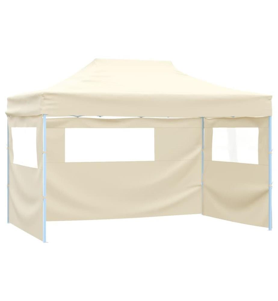 Faltzelt mit 3 Seitenteilen 3x4,5 m Creme