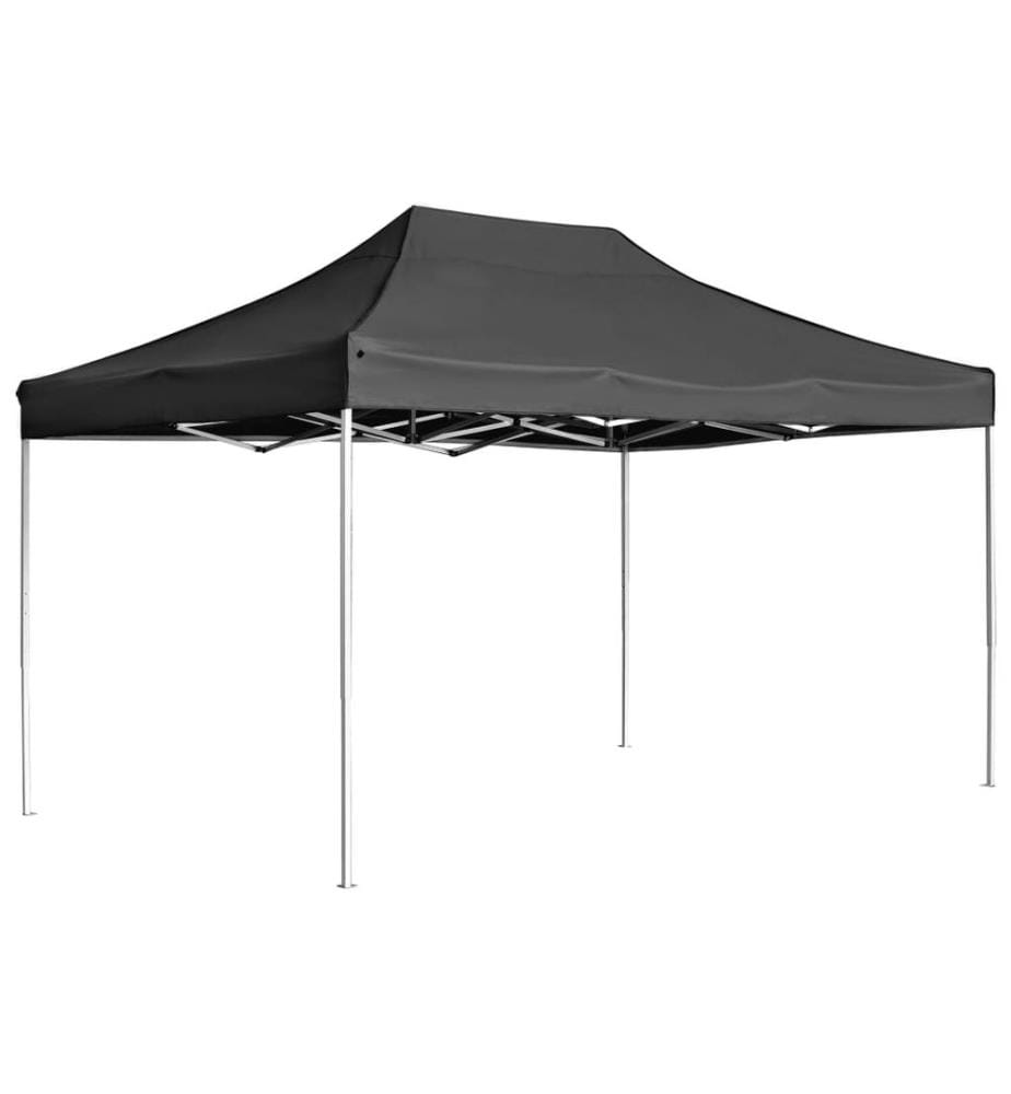 Profi-Partyzelt Faltbar Aluminium 4,5x3 m Anthrazit
