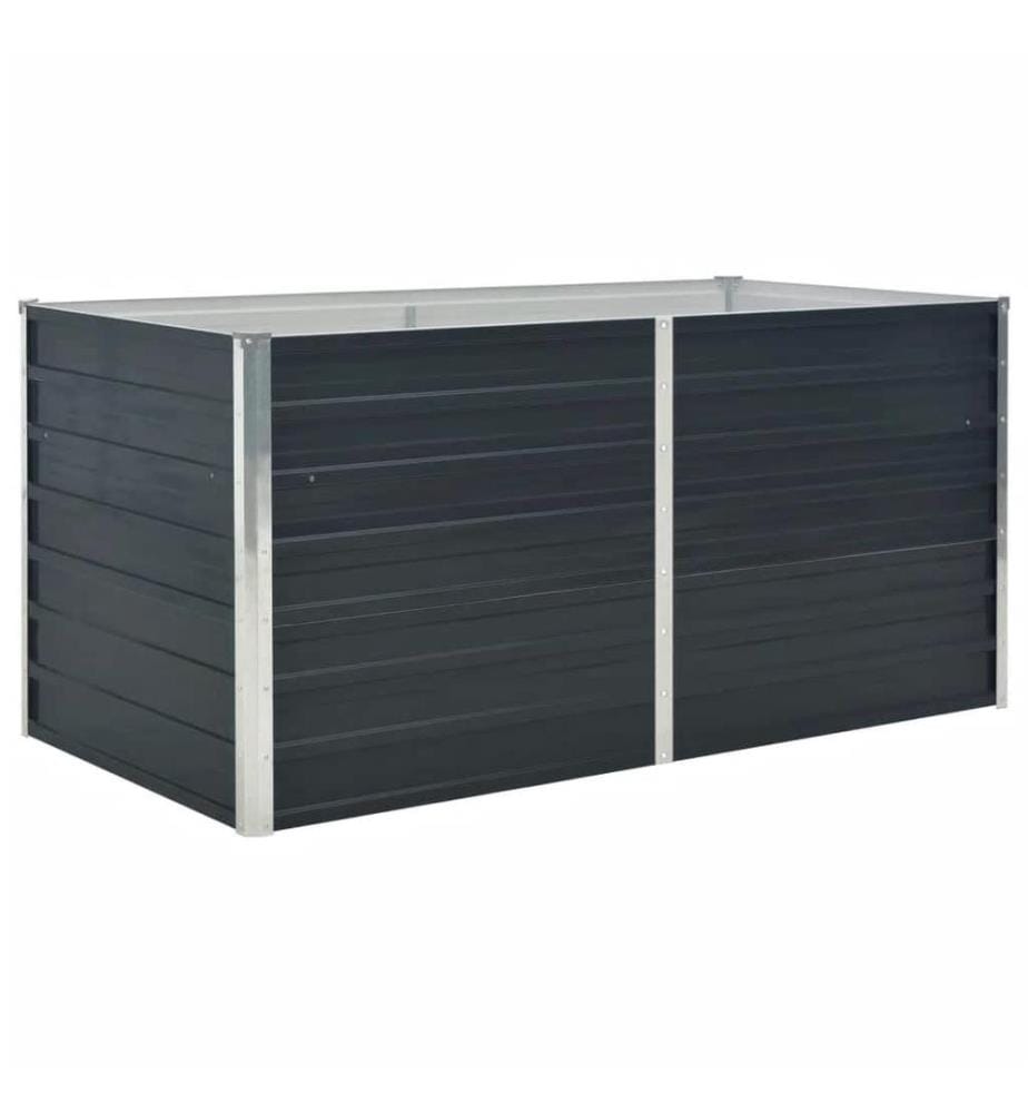 Jardinière surélevée Anthracite 160x80x77 cm Acier galvanisé