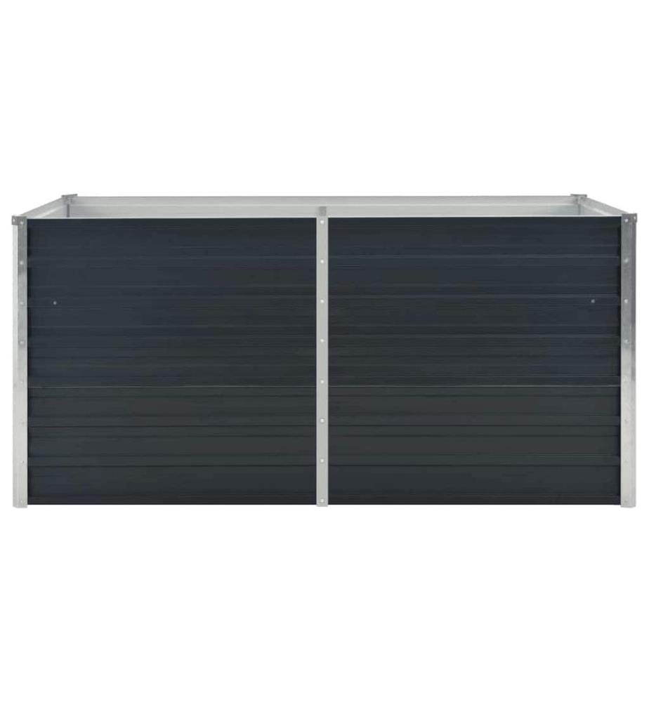 Jardinière surélevée Anthracite 160x80x77 cm Acier galvanisé