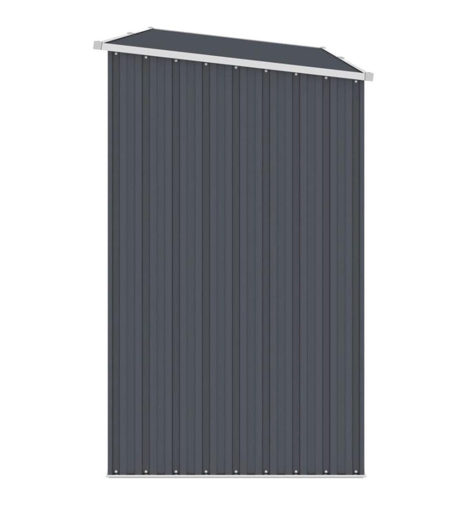 Abri à bois de jardin Anthracite 245x98x159 cm Acier galvanisé