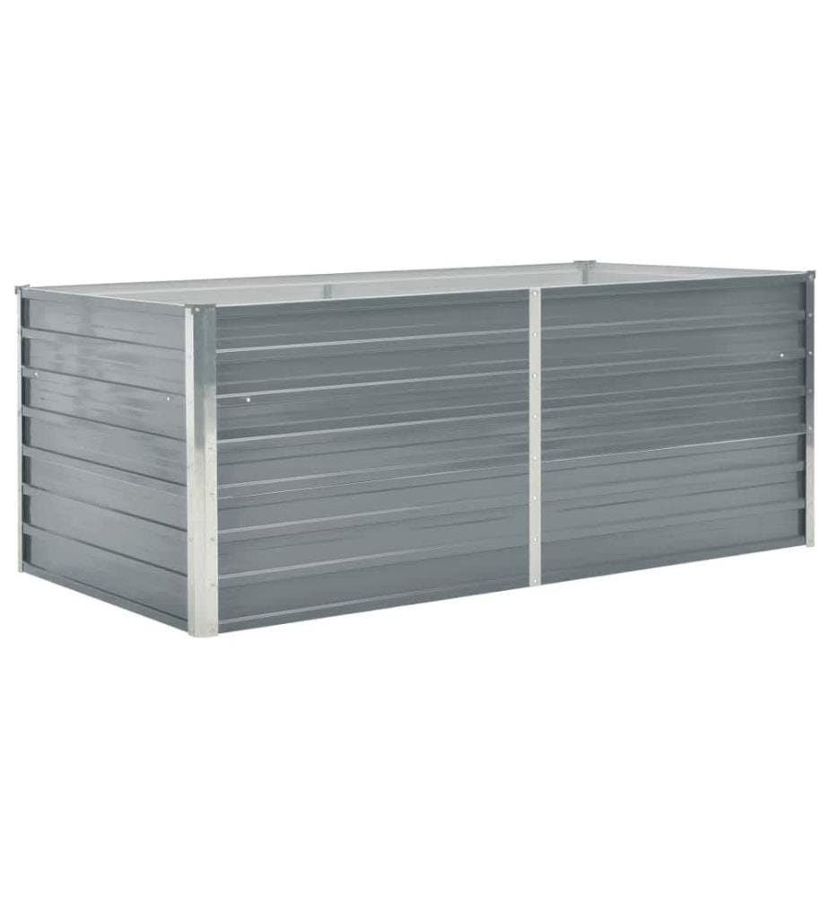 Hochbeet 160 x 80 x 45 cm Verzinkter Stahl Grau