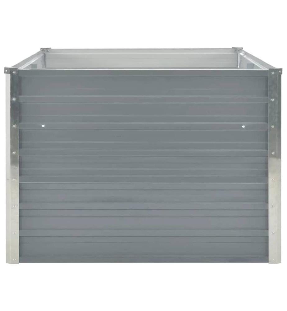 Hochbeet 160 x 80 x 45 cm Verzinkter Stahl Grau
