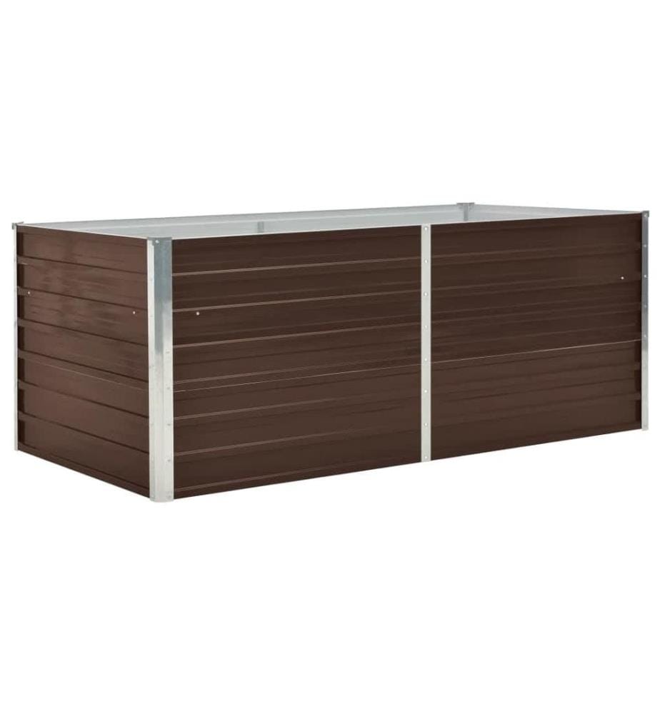 Jardinière 160 x 80 x 45 cm Acier galvanisé Marron