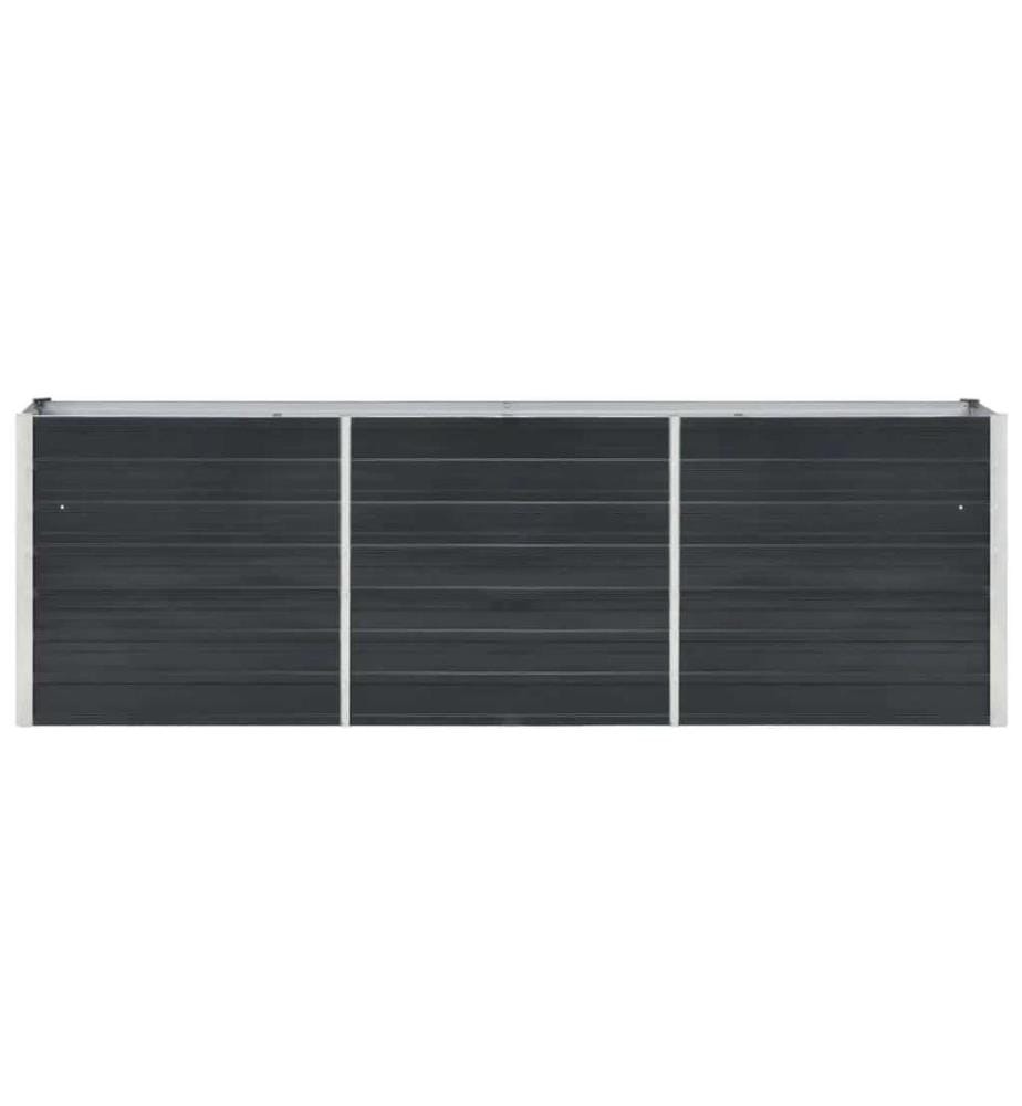 Garten-Hochbeet Verzinkter Stahl 240 x 40 x 77 cm Anthrazit