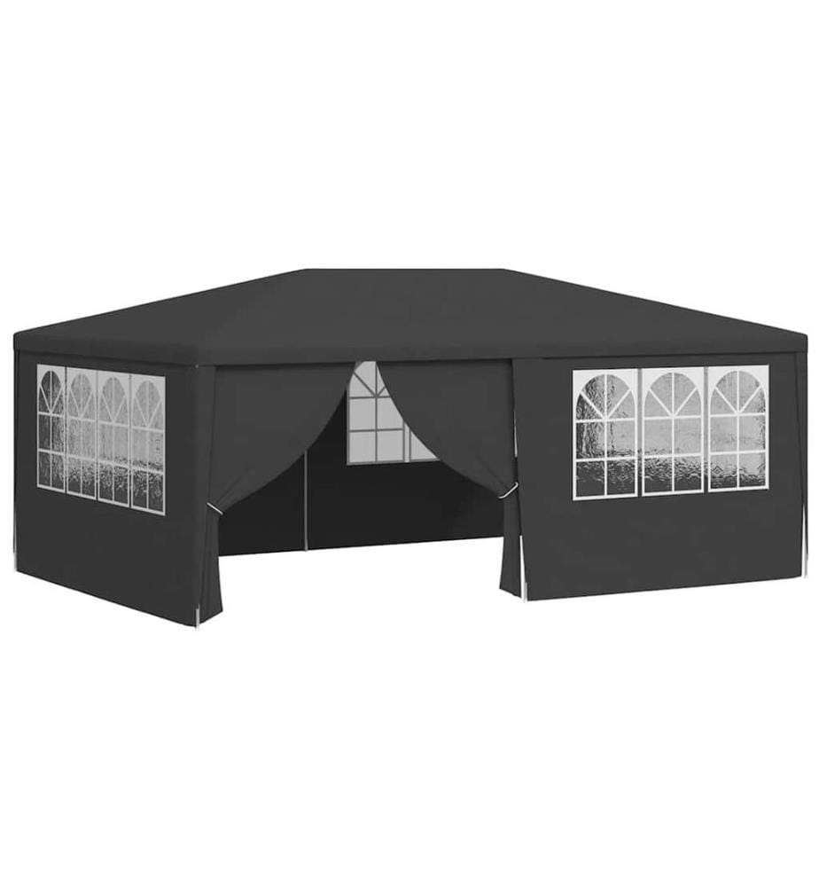 Tente de réception et parois latérales 4x6 m Anthracite 90 g/m²