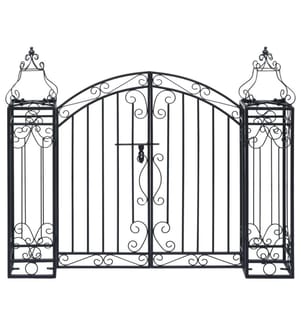 Portillon ornemental de jardin Fer forgé 122x20,5x100 cm