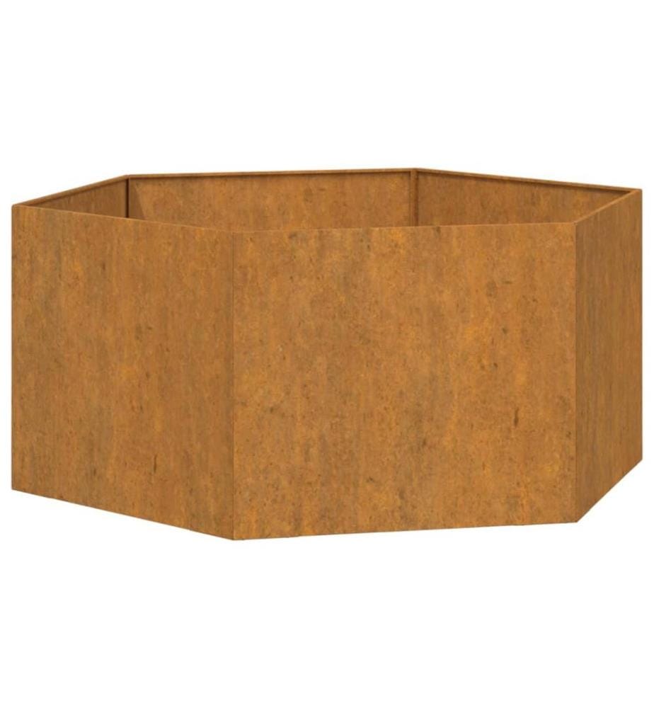 Jardinière Rouillé 90x90x45 cm Acier corten