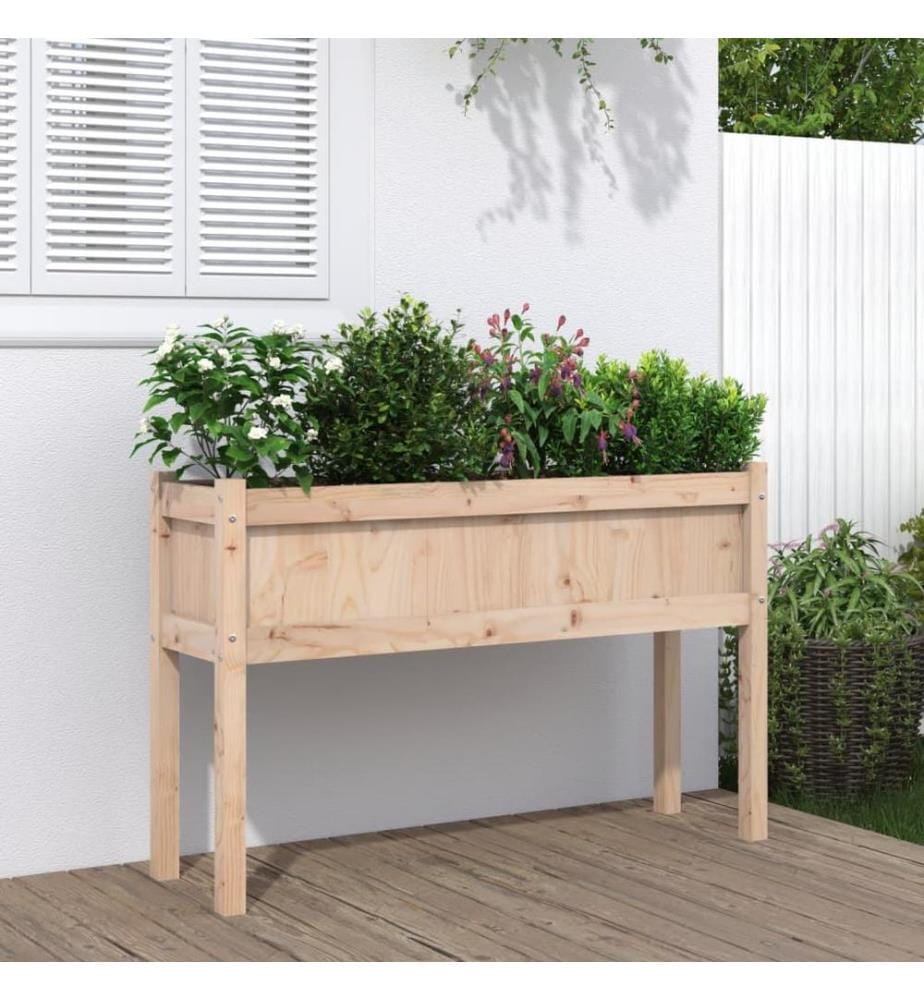 Jardinières avec pieds 110x31x70 cm bois de pin massif
