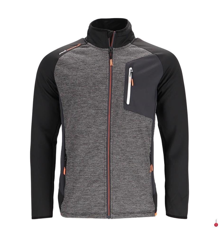 Hybrid-Fleecejacke - Schwarz