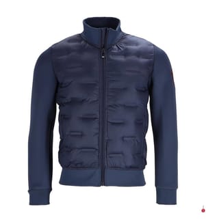 Jacke aus zwei Materialien - Marine