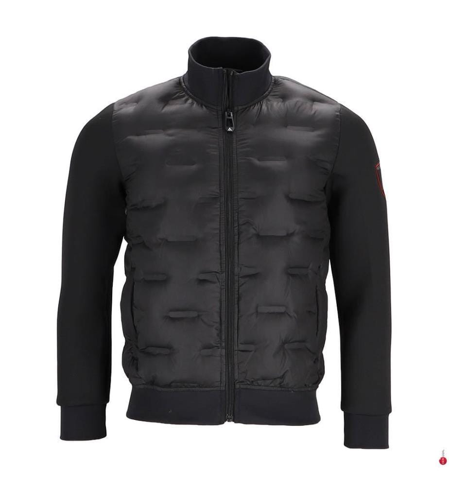 Blouson bi-matière - Noir