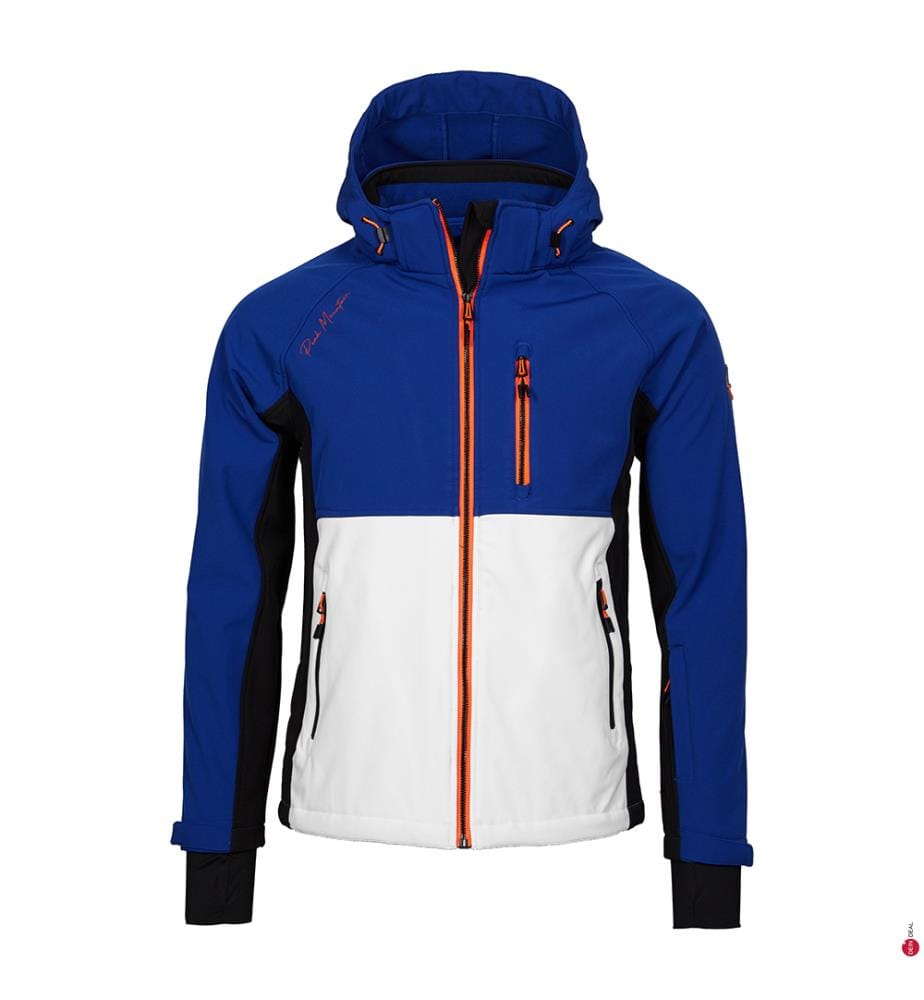Cametis Softshell-Jacke - Weiss und Blau