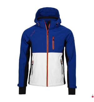 Cametis Softshell-Jacke - Weiss und Blau