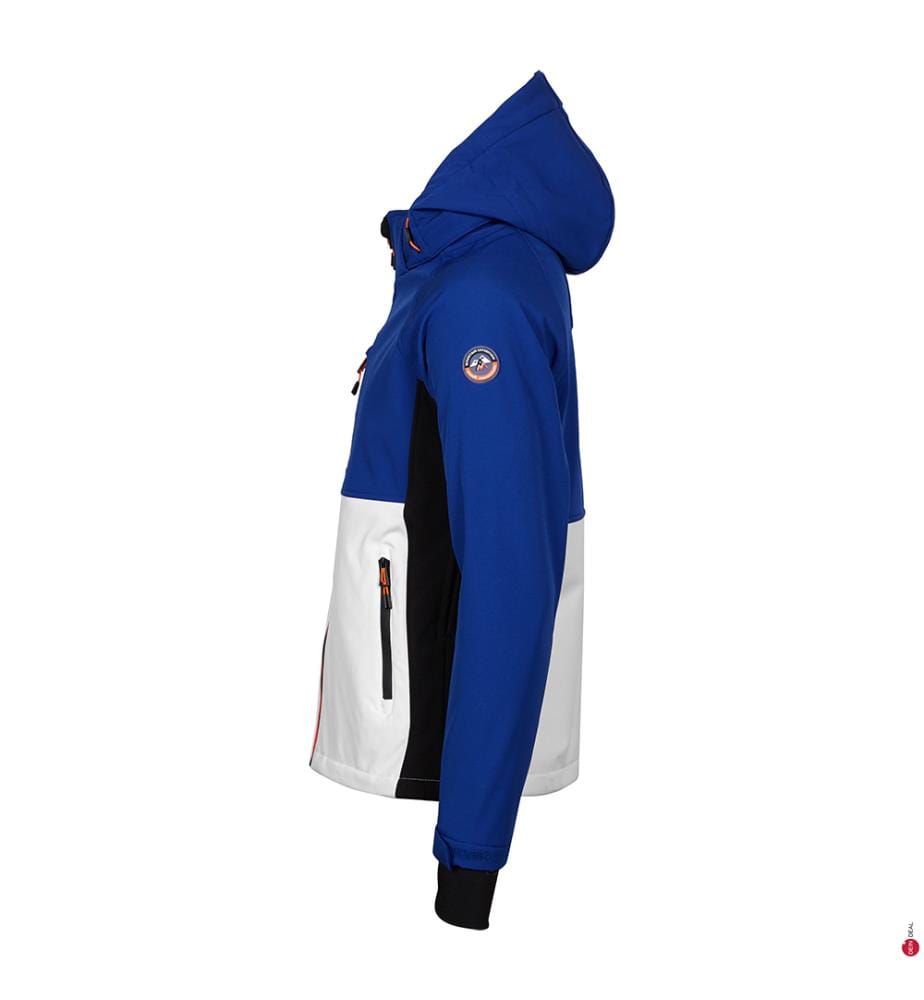 Cametis Softshell-Jacke - Weiss und Blau