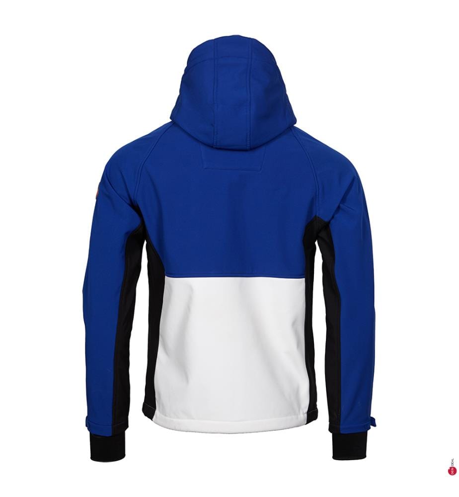 Cametis Softshell-Jacke - Weiss und Blau