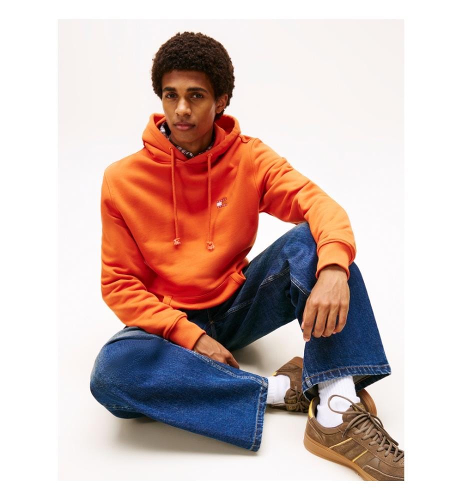 Hoodie Red Badge - Orange