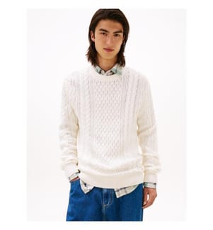 Pullover Slim Fit - Cremeweiss