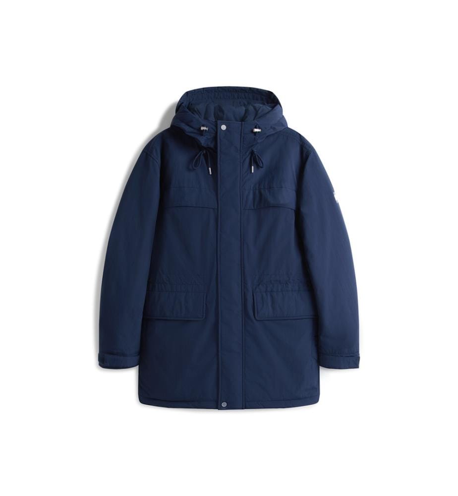 Wasserdichter Und Bequemer Parka Mit Futter - Marineblau