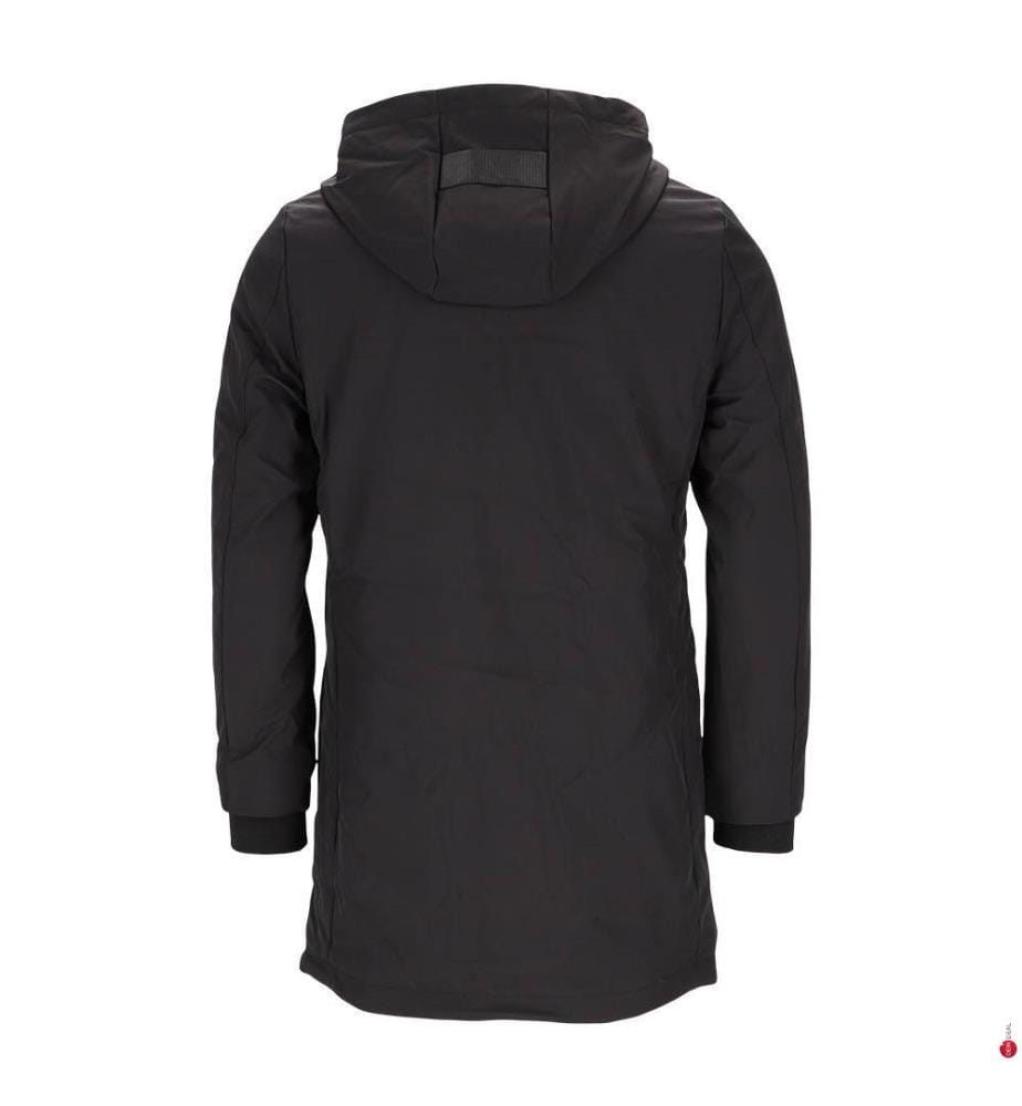 Google Long Kapuzenjacke mit Reissverschluss - Schwarz