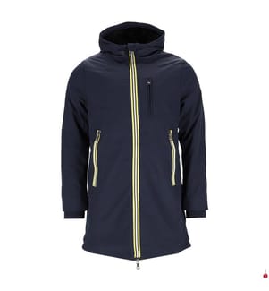 Google Long Kapuzenjacke mit Reissverschluss - Marineblau