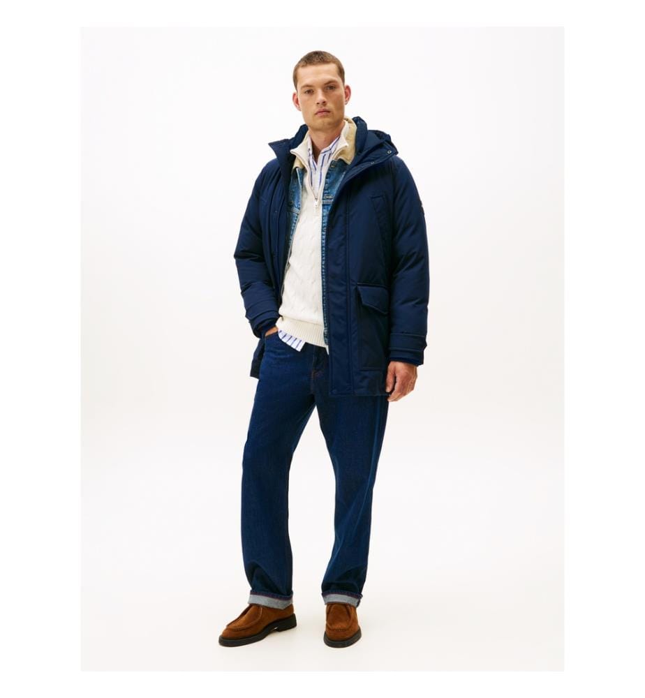 Rockie Kapuzenparka mit wasserabweisender Daune - Marineblau