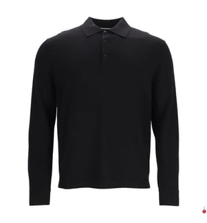 Polo a maniche lunghe - Nero