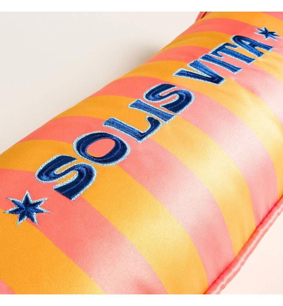 Kissen, Lachsfarben, Gelb, 100 % Polyester