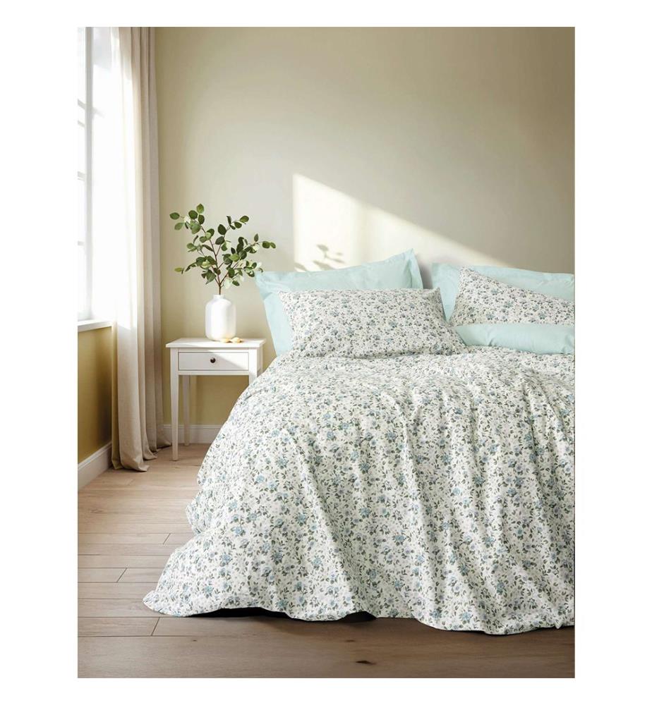 Ranforce King-Bettwäscheset, Mint, 100 % Baumwolle, Ranforce