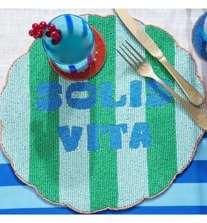 Tovaglietta, verde, blu, 90% vetro / 10% poliestere