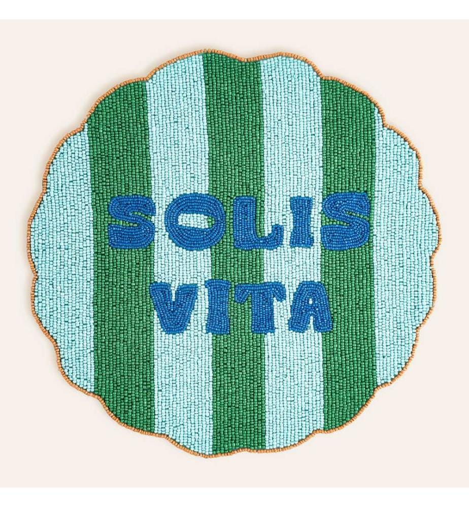 Tovaglietta, verde, blu, 90% vetro / 10% poliestere
