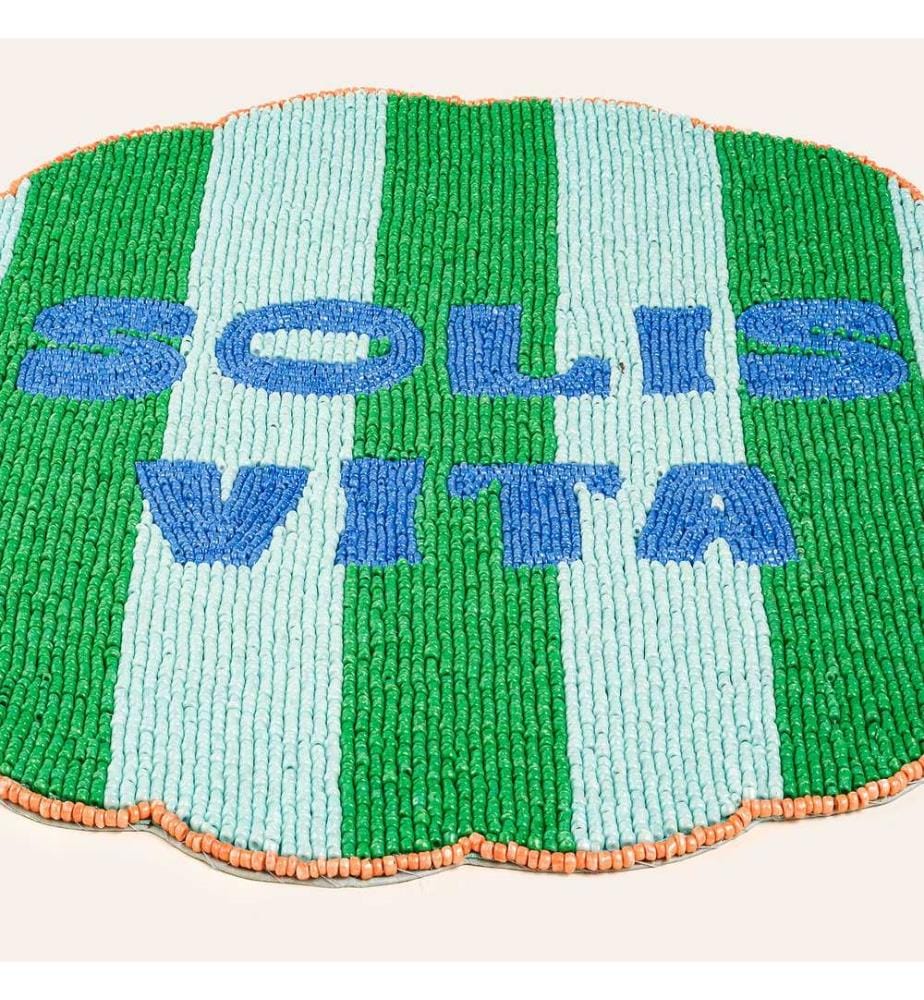Tovaglietta, verde, blu, 90% vetro / 10% poliestere
