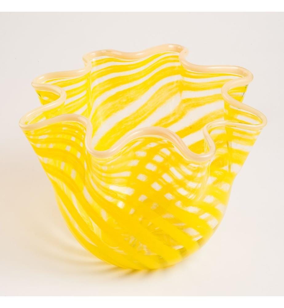 Vaso giallo, 100% vetro