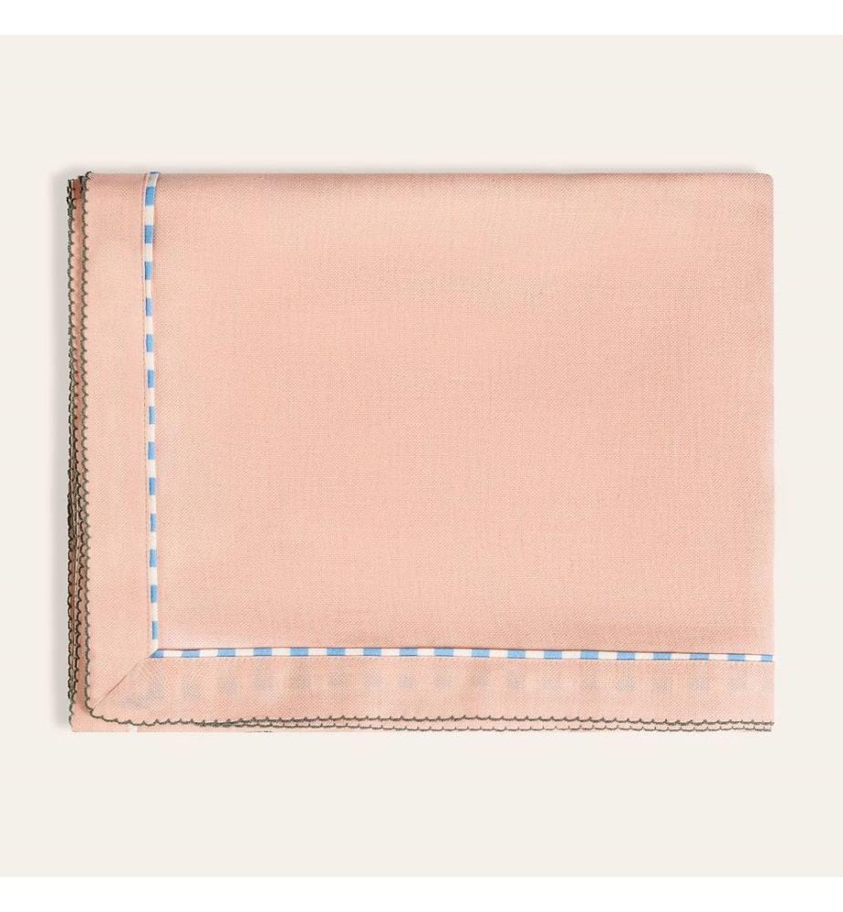Tischdecke, Rosa, 63 % Polyester / 37 % Leinen
