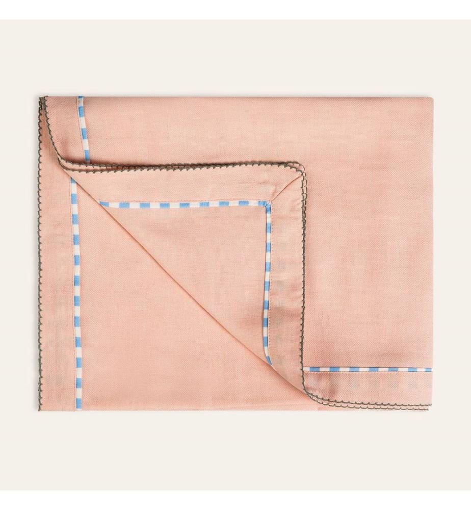 Tischdecke, Rosa, 63 % Polyester / 37 % Leinen