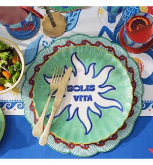 Servierteller, mehrfarbig, 100 % Keramik
