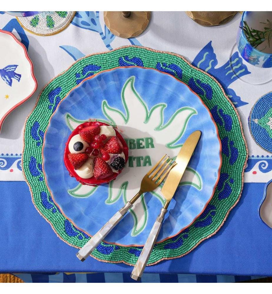 Servierteller, mehrfarbig, 100 % Keramik