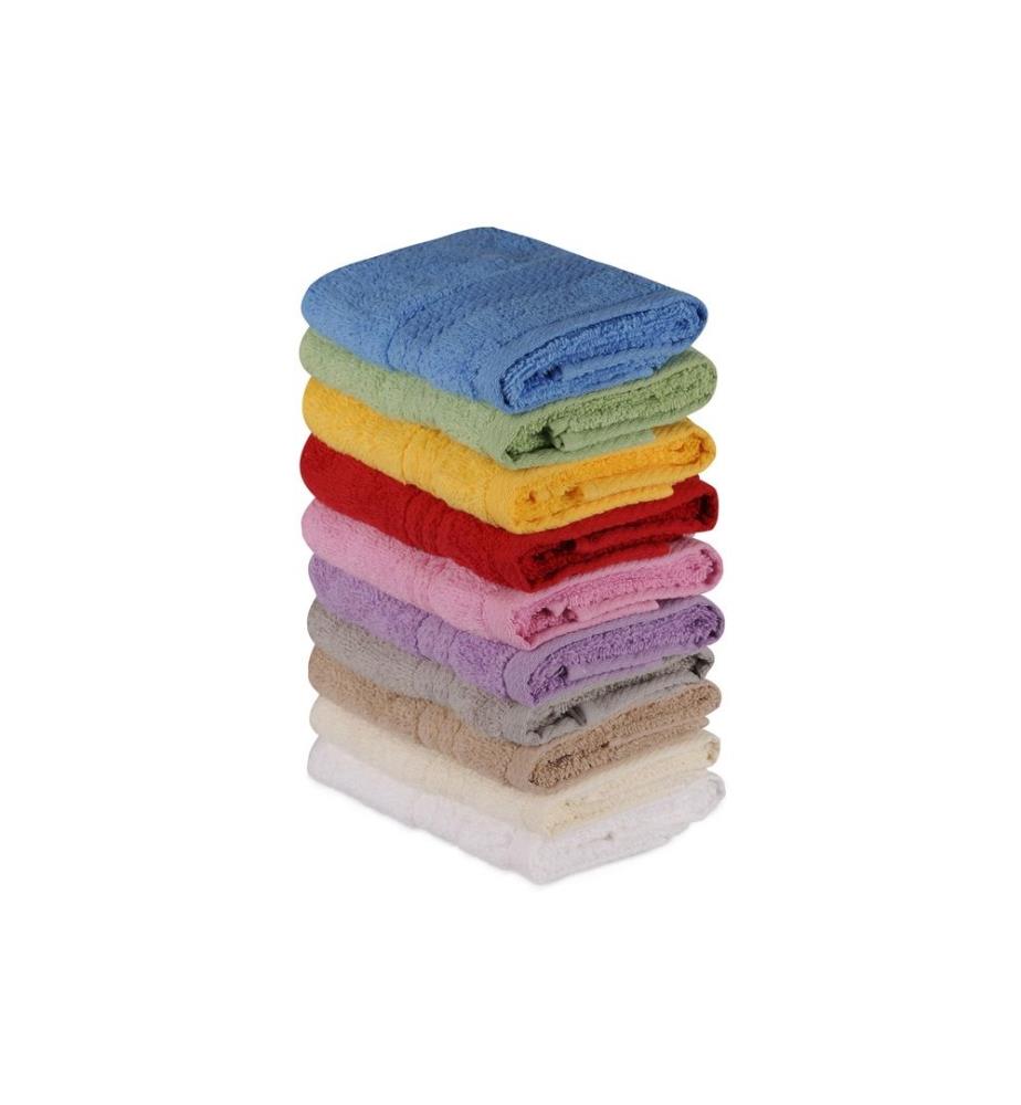 Waschhandtuchset, 10-teilig, Grün, Blau, Gelb, Grau, Rot, Rosa, Lila, Weiss, Creme, Braun, Baumwolle, 500 g/m²