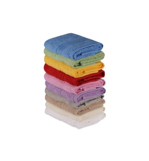Waschhandtuchset, 10-teilig, Grün, Blau, Gelb, Grau, Rot, Rosa, Lila, Weiss, Creme, Braun, Baumwolle, 500 g/m²