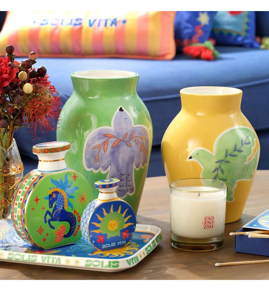 Vaso giallo, 100% ceramica