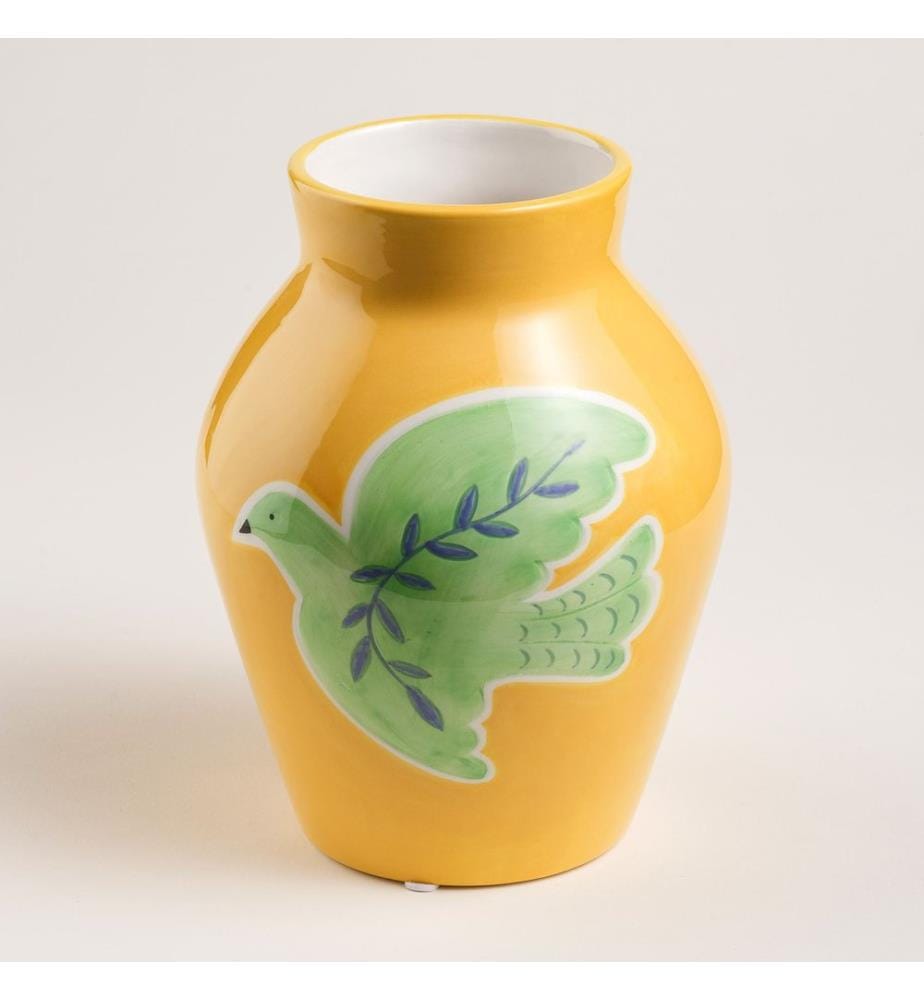 Vaso giallo, 100% ceramica