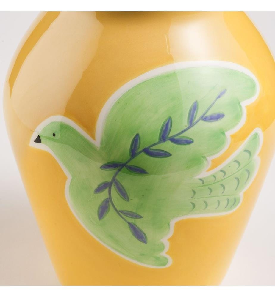 Vaso giallo, 100% ceramica
