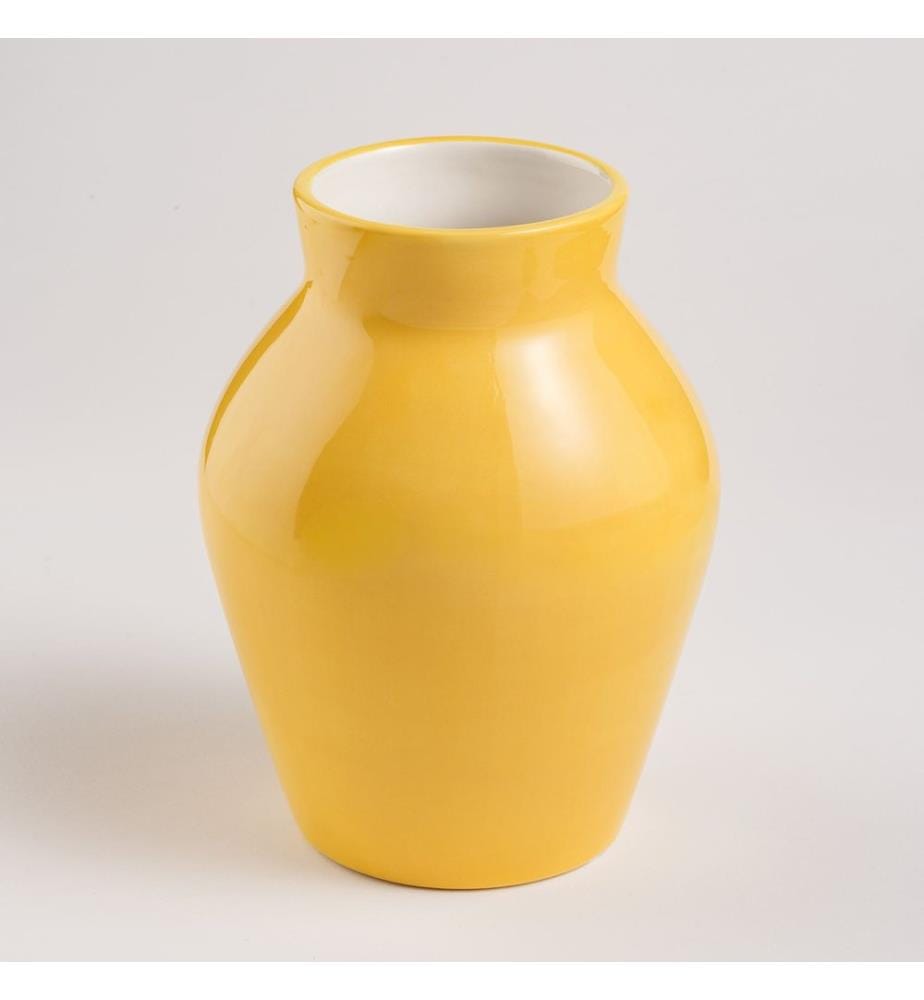 Vaso giallo, 100% ceramica