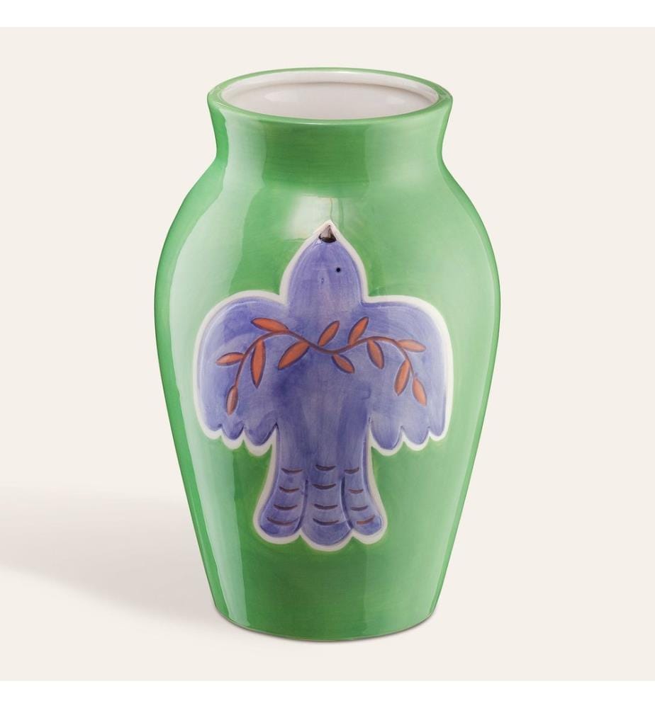 Vaso verde, 100% ceramica