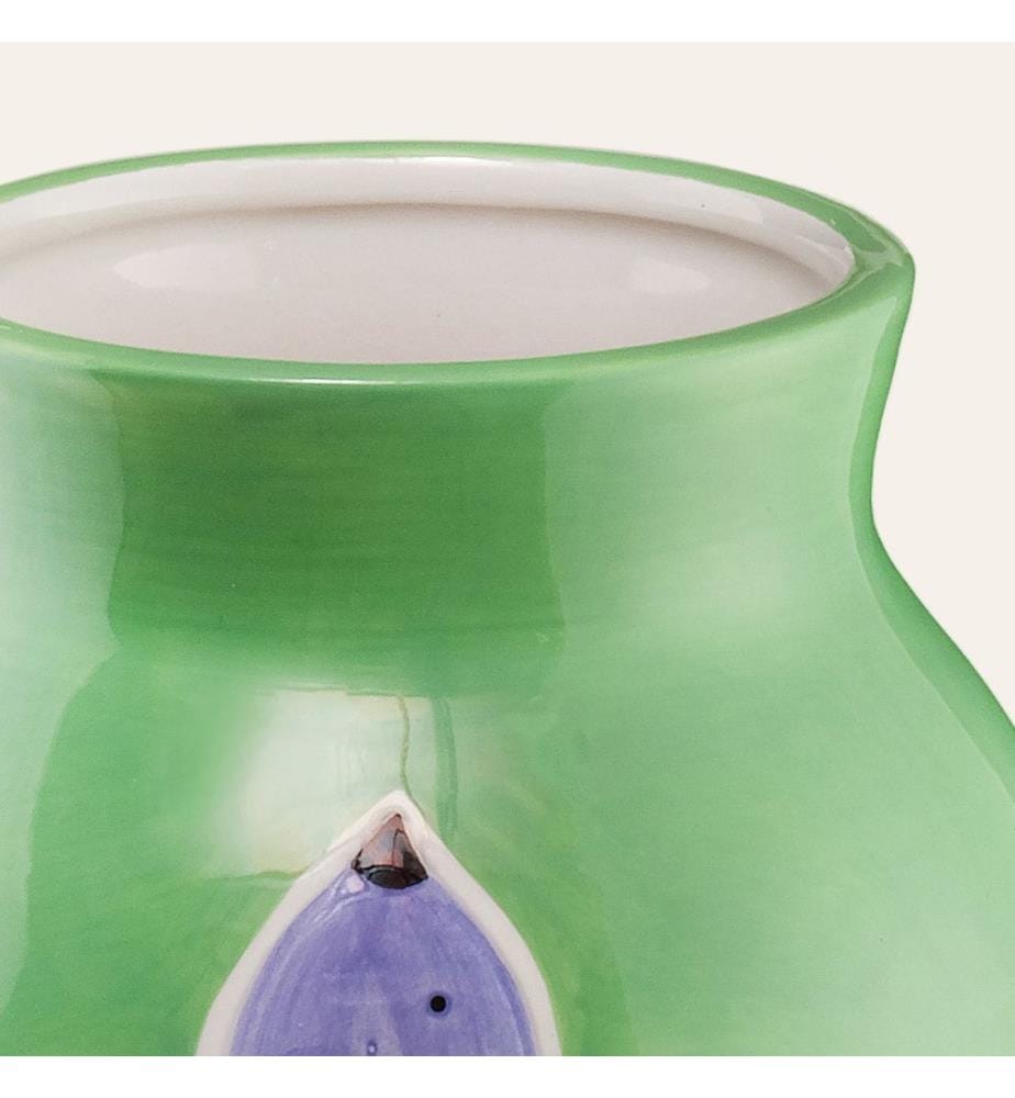 Vaso verde, 100% ceramica