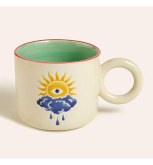 Becher, mehrfarbig, 100 % Keramik