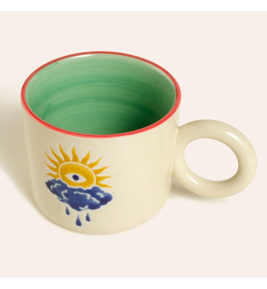 Becher, mehrfarbig, 100 % Keramik